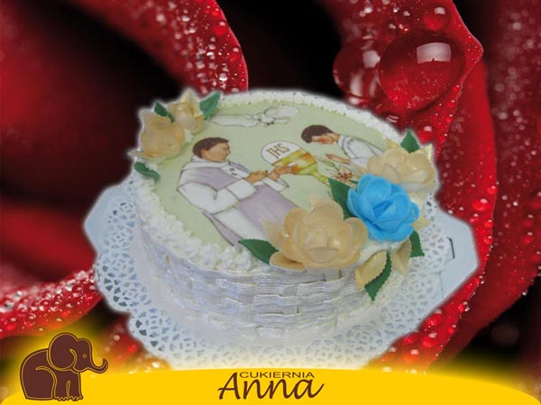 Weselne — tort komunia sw